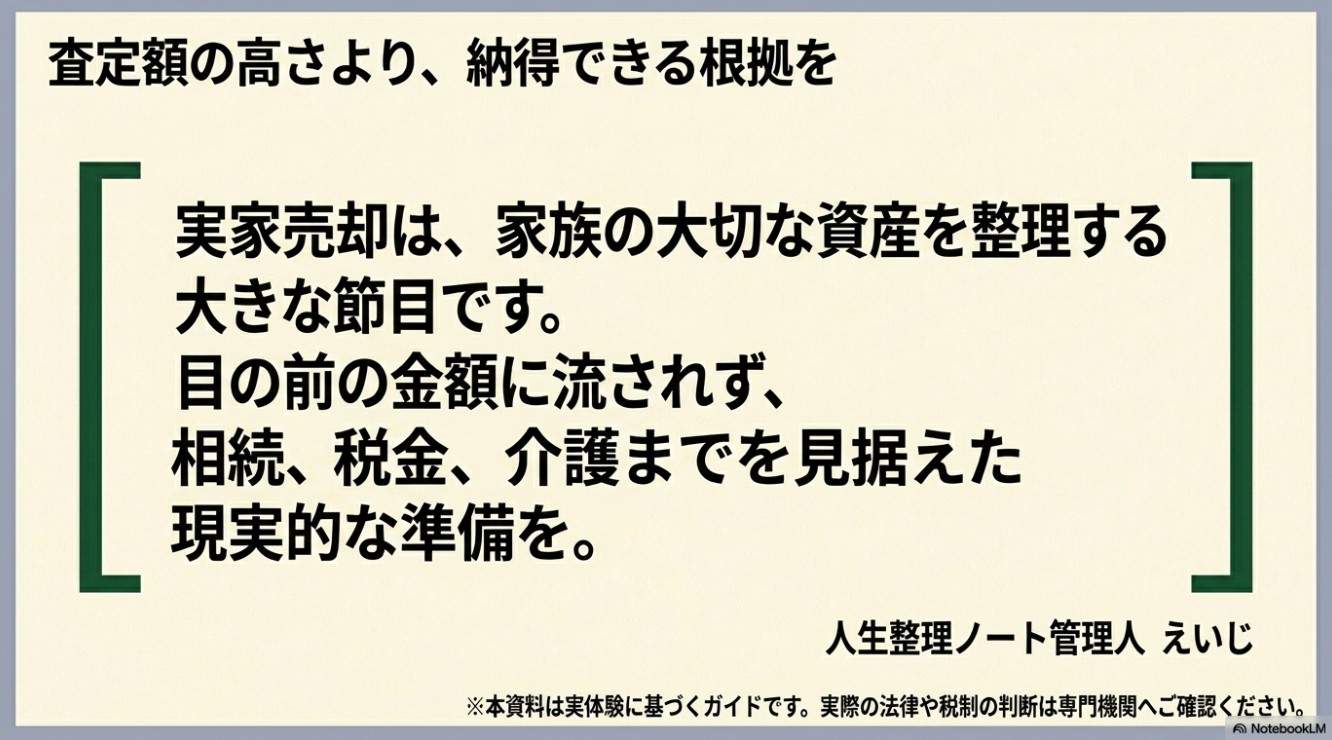 実家売却で後悔しないための現実的な準備（まとめ）