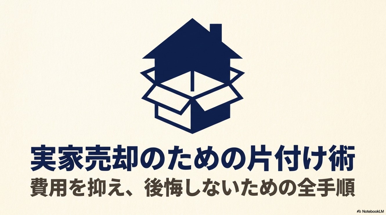 実家売却のための片付け術。費用を抑え、後悔しないための全手順を解説したアイキャッチ画像