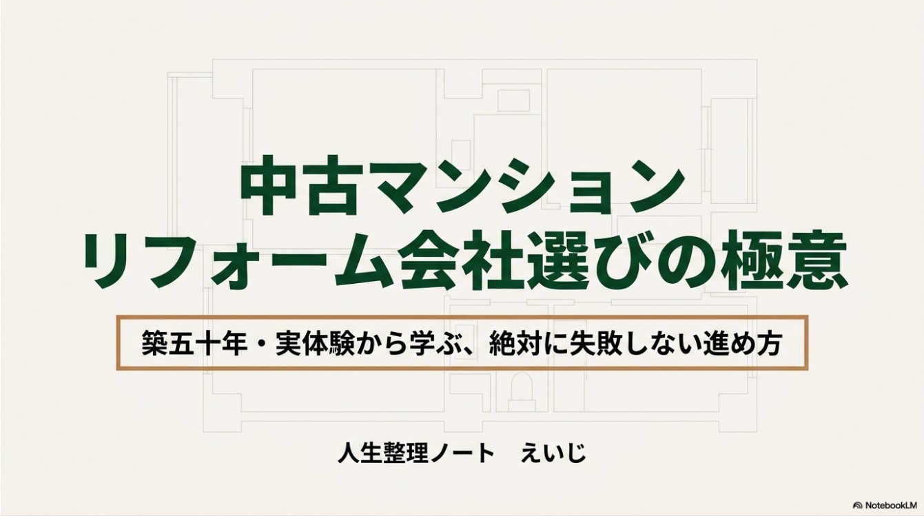 中古マンションリフォーム会社選びの極意